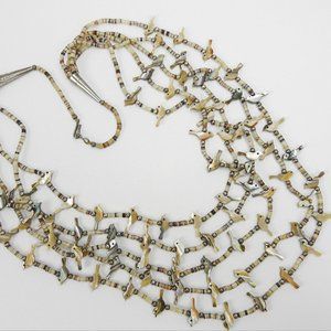 Carved Shell Bird Fetish Necklace